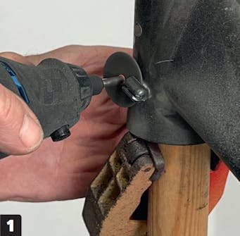 Polkupyörän maalaus: Leikkaa johdonpidike pois Polkupyörän maalaus: Leikkaa johdonpidike pois